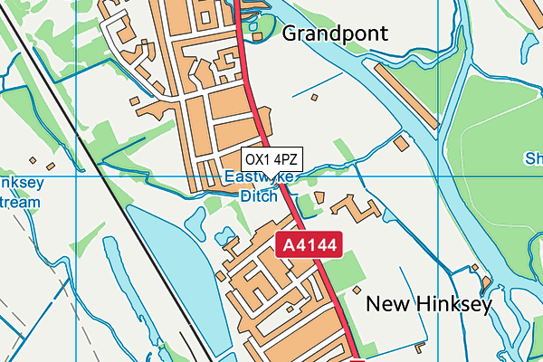 OX1 4PZ map - OS VectorMap District (Ordnance Survey)