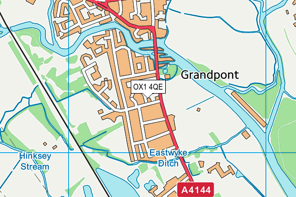 OX1 4QE map - OS VectorMap District (Ordnance Survey)