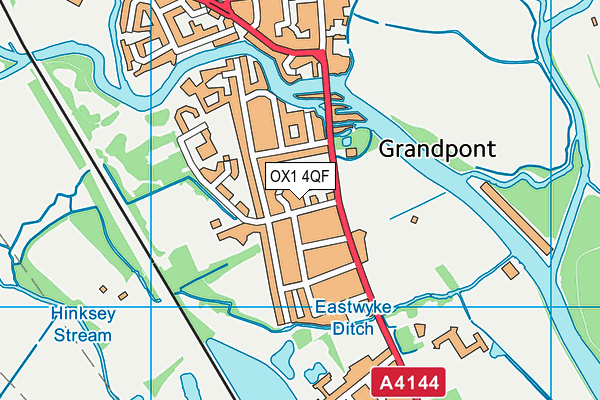 OX1 4QF map - OS VectorMap District (Ordnance Survey)