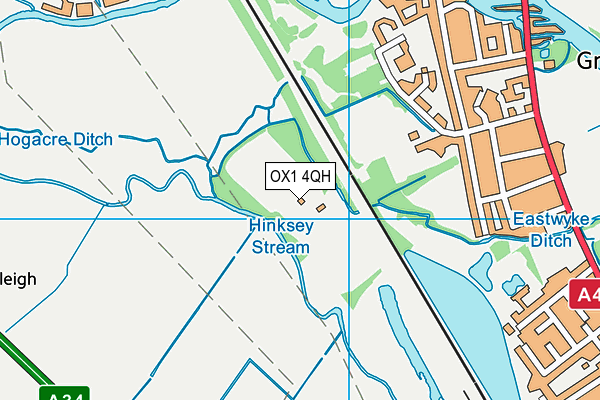 OX1 4QH map - OS VectorMap District (Ordnance Survey)