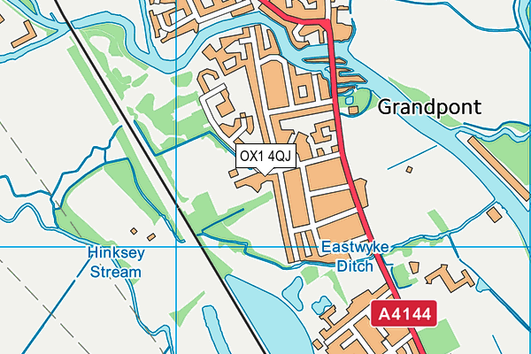 OX1 4QJ map - OS VectorMap District (Ordnance Survey)