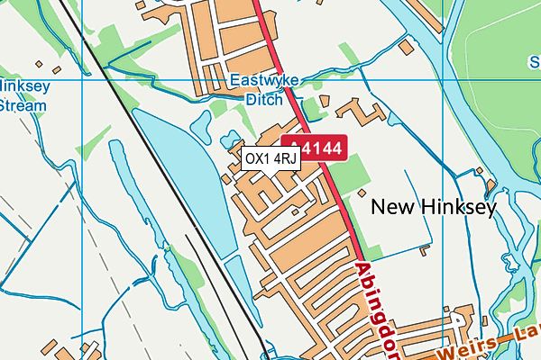 OX1 4RJ map - OS VectorMap District (Ordnance Survey)
