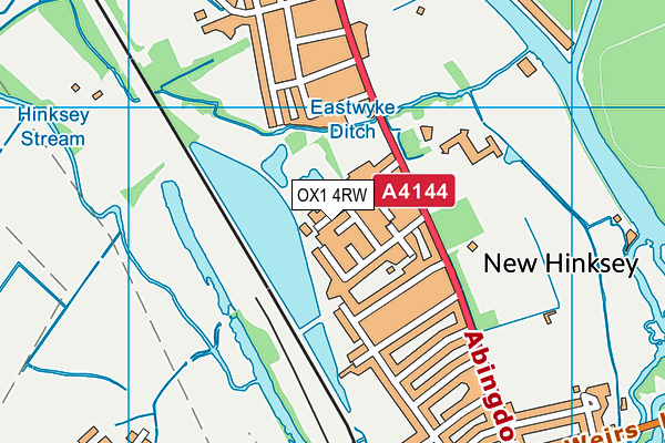 OX1 4RW map - OS VectorMap District (Ordnance Survey)