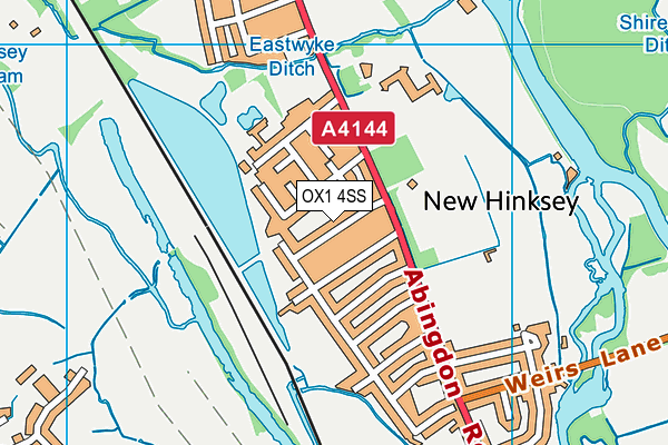 OX1 4SS map - OS VectorMap District (Ordnance Survey)