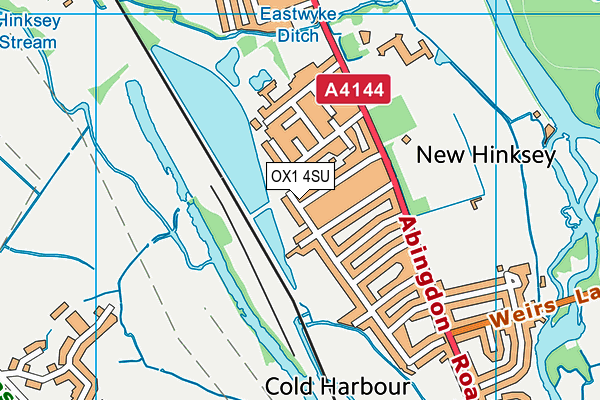 OX1 4SU map - OS VectorMap District (Ordnance Survey)