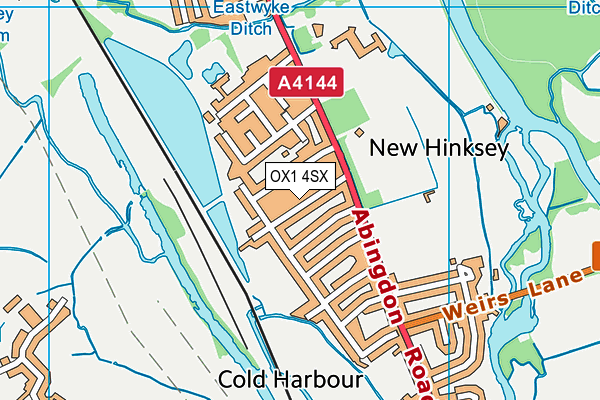 OX1 4SX map - OS VectorMap District (Ordnance Survey)