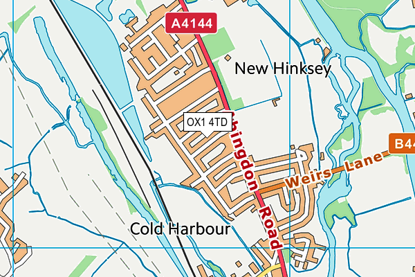 OX1 4TD map - OS VectorMap District (Ordnance Survey)