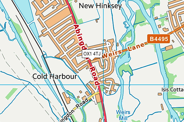 OX1 4TJ map - OS VectorMap District (Ordnance Survey)