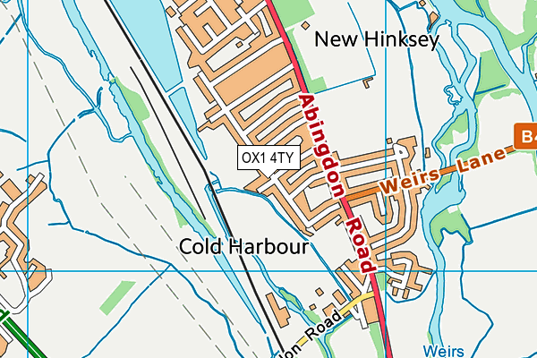 OX1 4TY map - OS VectorMap District (Ordnance Survey)