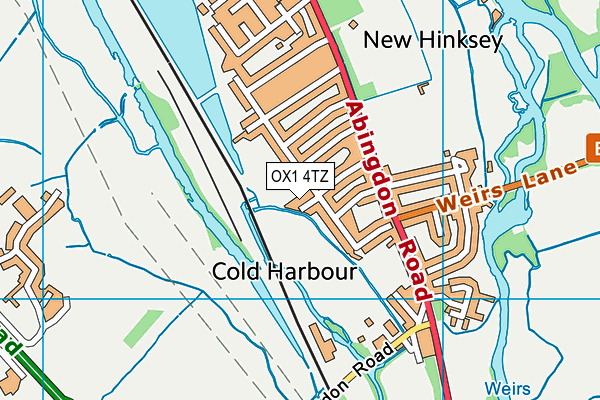 OX1 4TZ map - OS VectorMap District (Ordnance Survey)