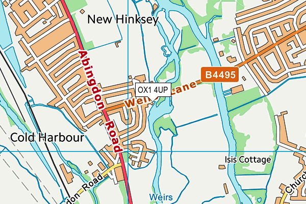 OX1 4UP map - OS VectorMap District (Ordnance Survey)