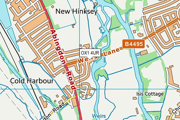 OX1 4UR map - OS VectorMap District (Ordnance Survey)