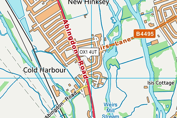 OX1 4UT map - OS VectorMap District (Ordnance Survey)