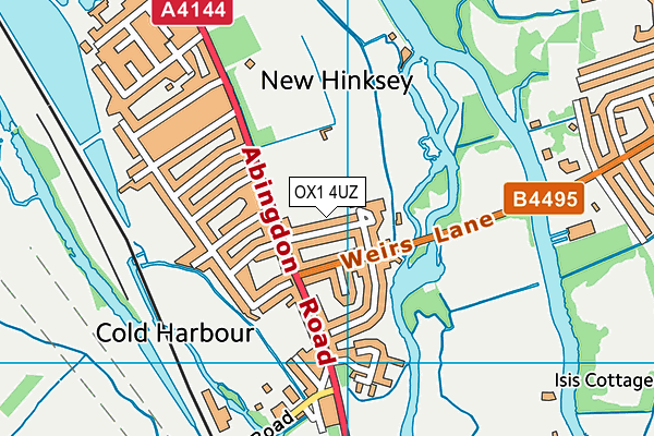 OX1 4UZ map - OS VectorMap District (Ordnance Survey)