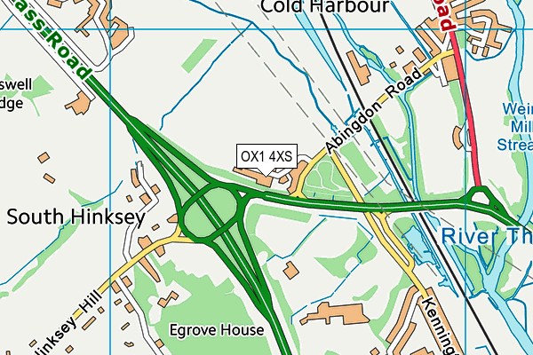 OX1 4XS map - OS VectorMap District (Ordnance Survey)