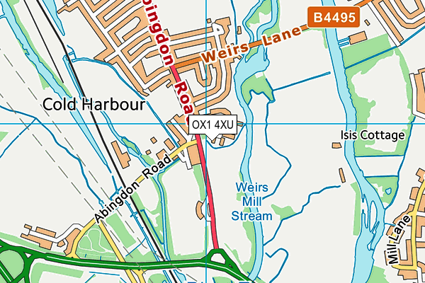 OX1 4XU map - OS VectorMap District (Ordnance Survey)