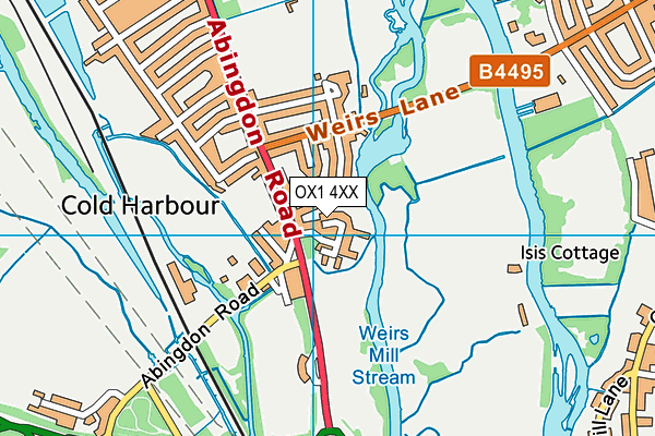 OX1 4XX map - OS VectorMap District (Ordnance Survey)