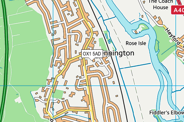 OX1 5AD map - OS VectorMap District (Ordnance Survey)