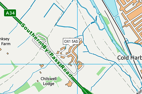OX1 5AS map - OS VectorMap District (Ordnance Survey)