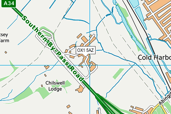 OX1 5AZ map - OS VectorMap District (Ordnance Survey)