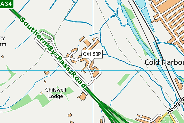 OX1 5BP map - OS VectorMap District (Ordnance Survey)