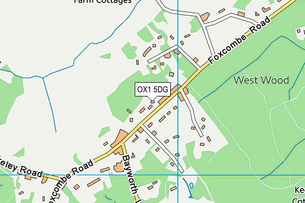 OX1 5DG map - OS VectorMap District (Ordnance Survey)