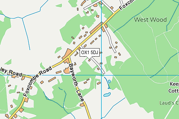 OX1 5DJ map - OS VectorMap District (Ordnance Survey)
