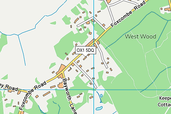 OX1 5DQ map - OS VectorMap District (Ordnance Survey)