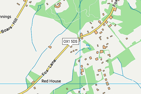 OX1 5DS map - OS VectorMap District (Ordnance Survey)