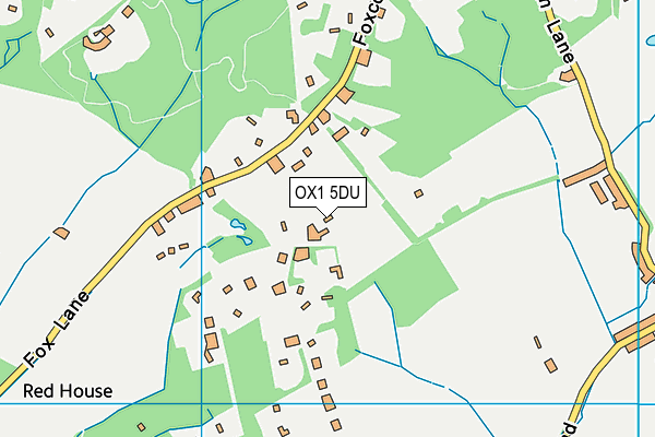 OX1 5DU map - OS VectorMap District (Ordnance Survey)