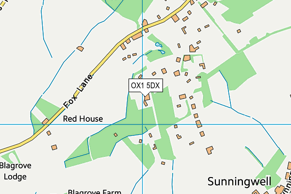 OX1 5DX map - OS VectorMap District (Ordnance Survey)