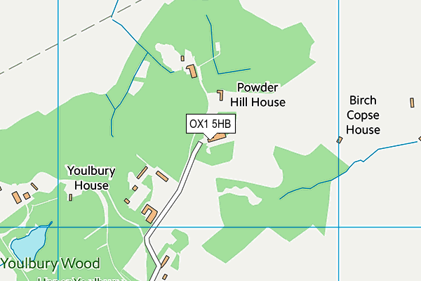 OX1 5HB map - OS VectorMap District (Ordnance Survey)