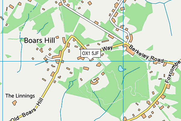 OX1 5JF map - OS VectorMap District (Ordnance Survey)