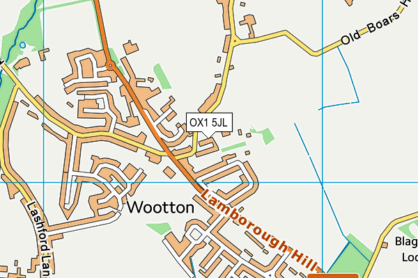 OX1 5JL map - OS VectorMap District (Ordnance Survey)