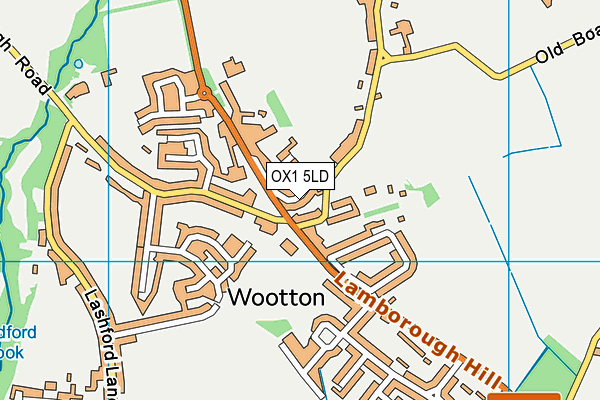 Wootton & Boars Hill Cricket Club map (OX1 5LD) - OS VectorMap District (Ordnance Survey)