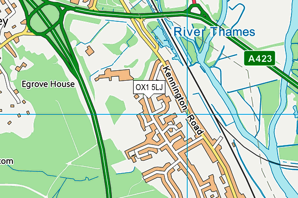 OX1 5LJ map - OS VectorMap District (Ordnance Survey)
