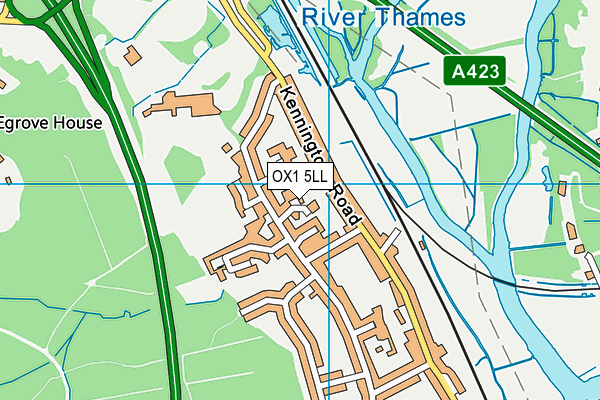 OX1 5LL map - OS VectorMap District (Ordnance Survey)