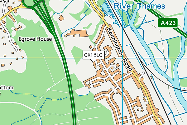 OX1 5LQ map - OS VectorMap District (Ordnance Survey)