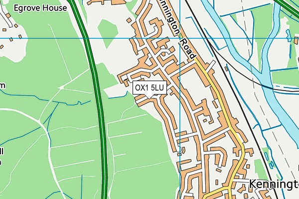 OX1 5LU map - OS VectorMap District (Ordnance Survey)