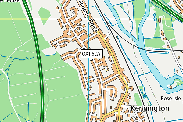 OX1 5LW map - OS VectorMap District (Ordnance Survey)