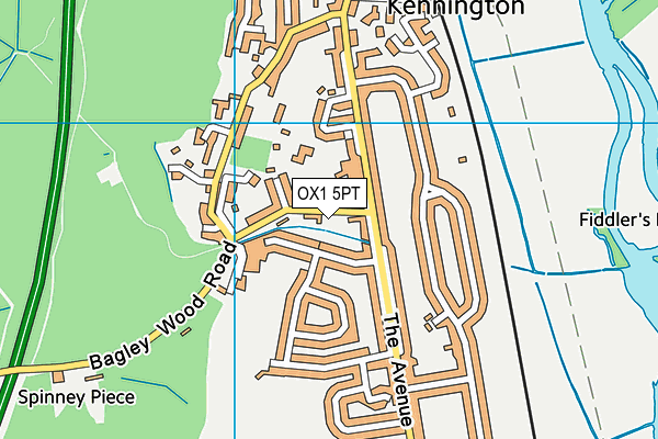 OX1 5PT map - OS VectorMap District (Ordnance Survey)