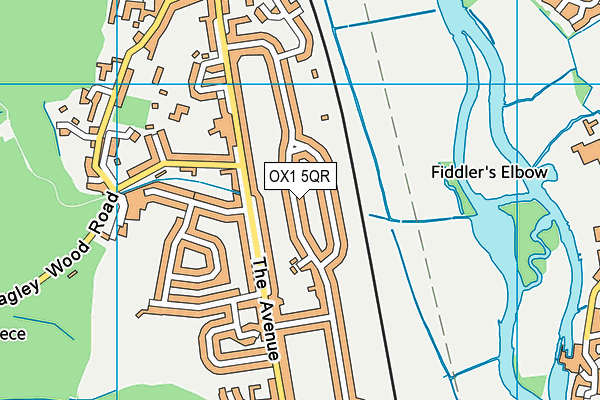 OX1 5QR map - OS VectorMap District (Ordnance Survey)