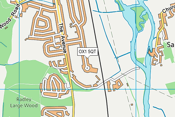 OX1 5QT map - OS VectorMap District (Ordnance Survey)