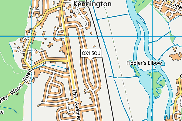 OX1 5QU map - OS VectorMap District (Ordnance Survey)
