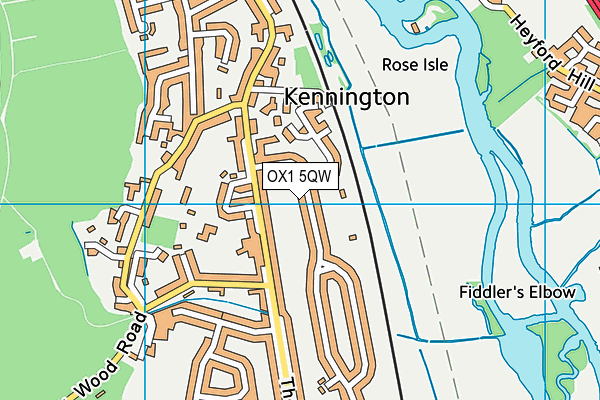 OX1 5QW map - OS VectorMap District (Ordnance Survey)
