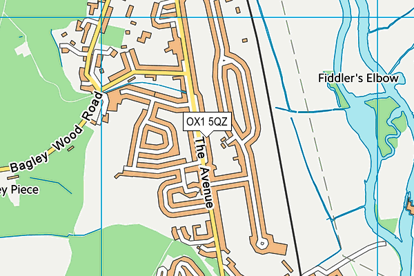 OX1 5QZ map - OS VectorMap District (Ordnance Survey)