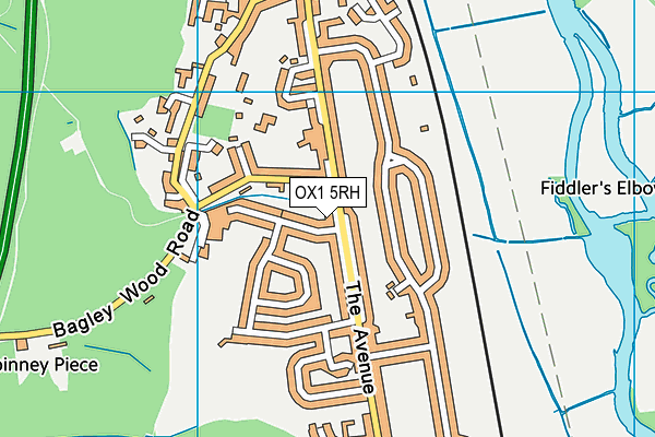 OX1 5RH map - OS VectorMap District (Ordnance Survey)