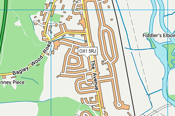 OX1 5RJ map - OS VectorMap District (Ordnance Survey)