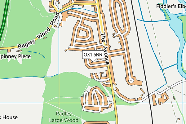OX1 5RR map - OS VectorMap District (Ordnance Survey)
