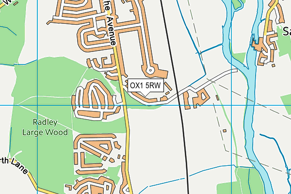 OX1 5RW map - OS VectorMap District (Ordnance Survey)